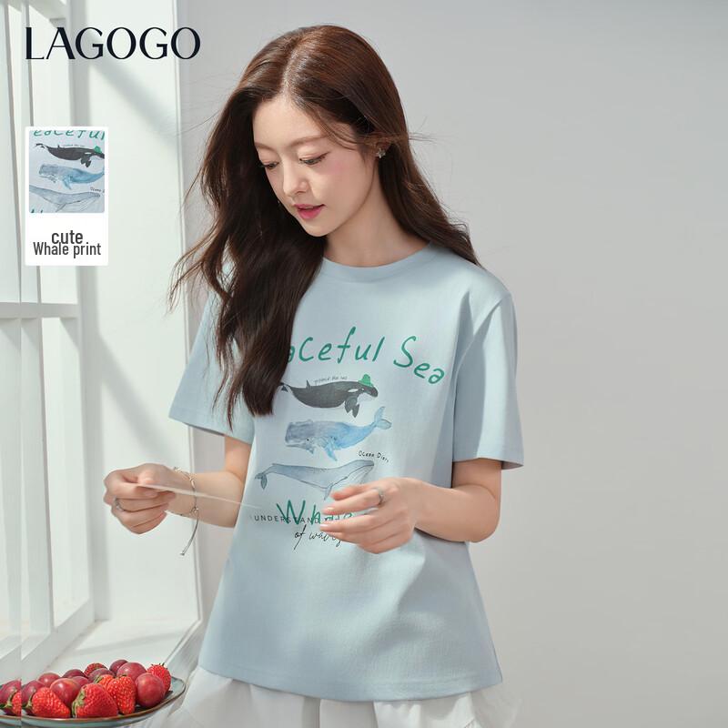 LAGOGO Women s Whale Print T-Shirt XL