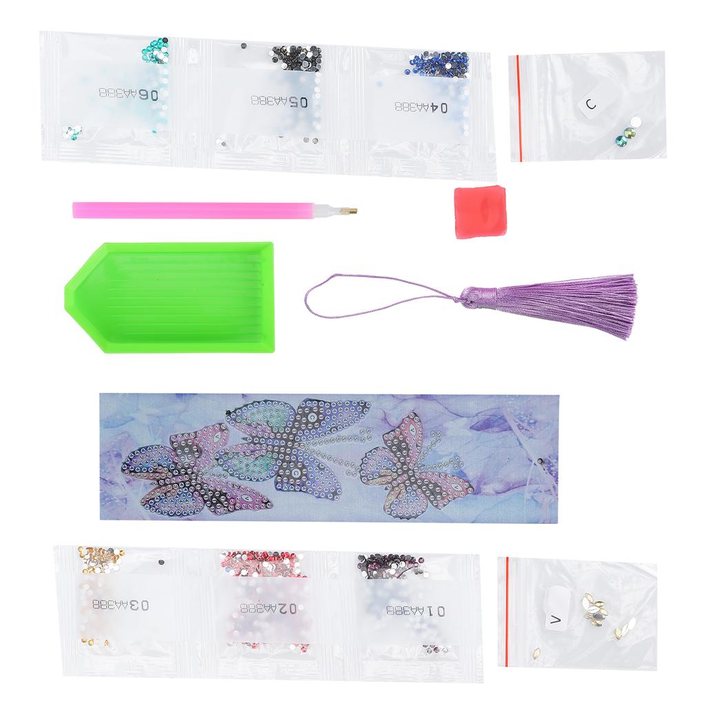 DIY Decorative Diamond Painting Bookmarks Diamond Embroidery with Tassel Art Crafts