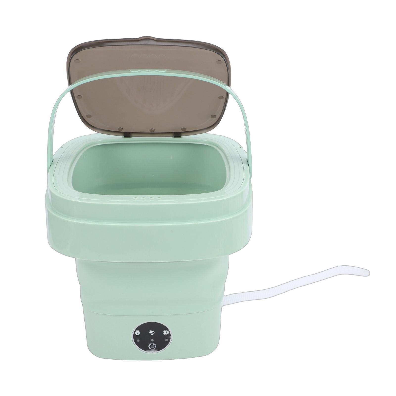 

Portable Washing Machine 8L Foldable Washer with 3 Cleaning Modes Drain Basket Small Foldable Laundry Machine for Toddler Clothes Underwear Socks