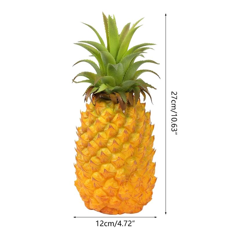 Large Artificial Pineapple Fruit Ornament Yellow Pineapples Decoration for Home and Retail Settings
