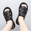 FashionNew Casual Comfort Sandals Summer Genuine Leather Men's Dual-use Sandals Man's Beach Vacation Shoes Soft Sole Non-slip Slippers