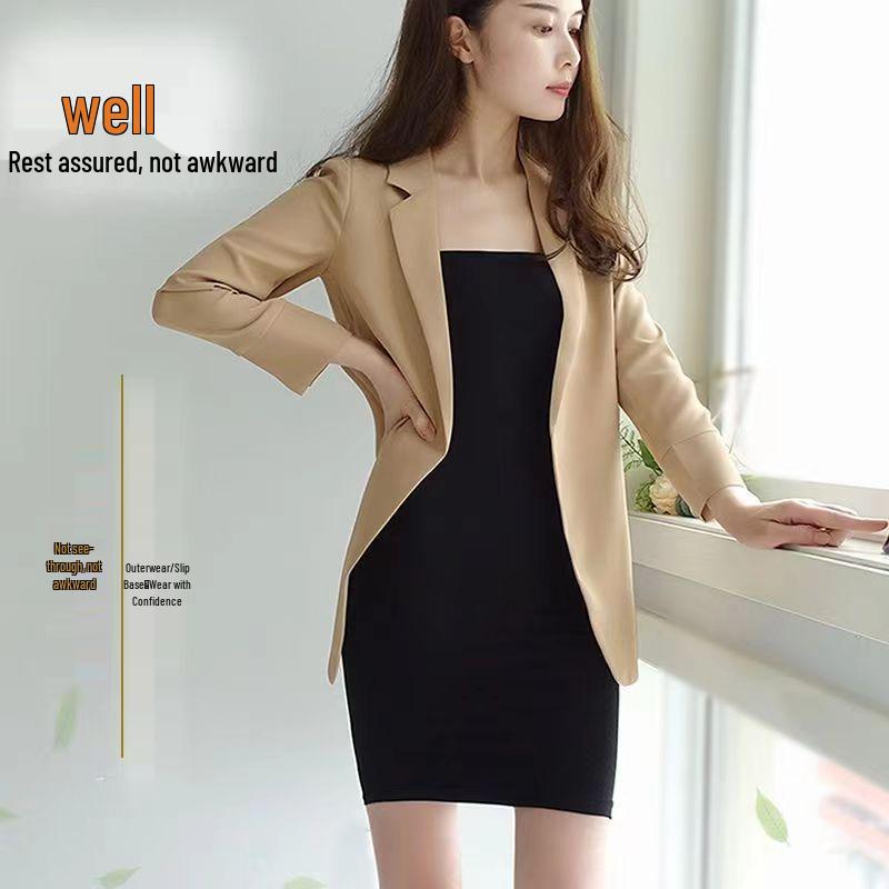 Versatile Strapless Bandeau Dress - Tight Long Wrap Base Dress