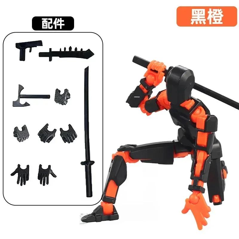 Action Figure Lucky Robot 13, Action Figure Robot Mobile Multi-Articolato Stampata in 3D, Action Figure Robot Dummy 13 per Bambini Adulti
