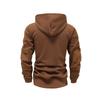 Autumn and Winter Men's Solid Color Jacquard Hooded Sweatshirt, Loose Sports Casual Top, Jacket