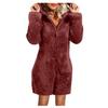 Women Long Sleeve Hooded Jumpsuit Pajamas Casual Winter Warm Rompe Sleepwear