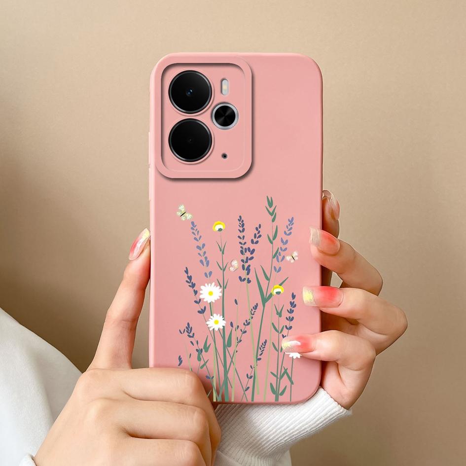 Pouzdro pro Oppo Realme Narzo 10 30 60 P3 C75x A5 Pro 14 14T 14X Luxusní pouzdra na telefon s květinovým potiskem Vysoce kvalitní nárazuvzdorný silikonový kryt pro Oppo