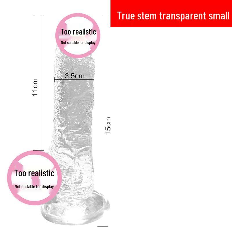 Crystal Clear Soft Silicone Dildo - Female Masturbator Toy