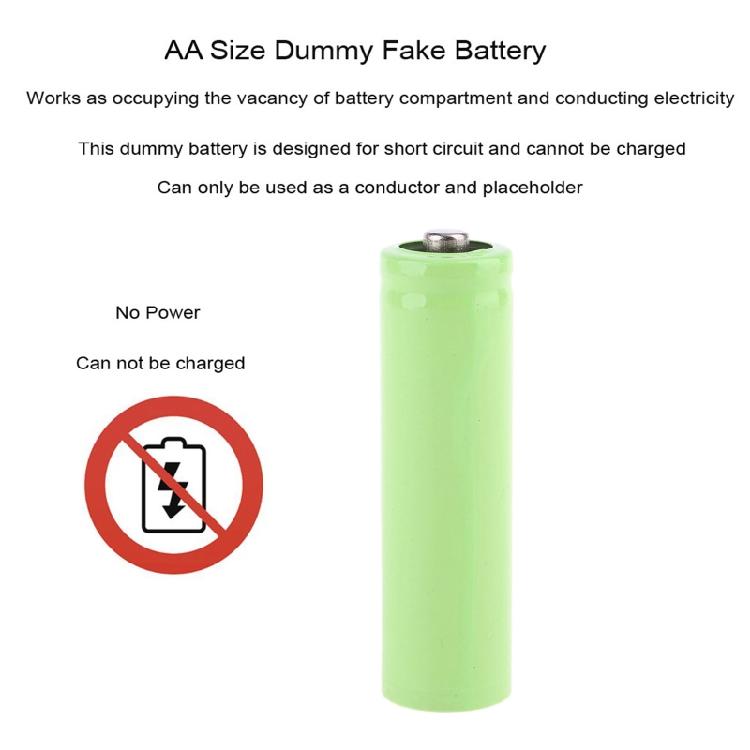 AA Dummy Fake Battery Setup for Shell AA LR6 AM3 Size Battery Placeholder Cylind