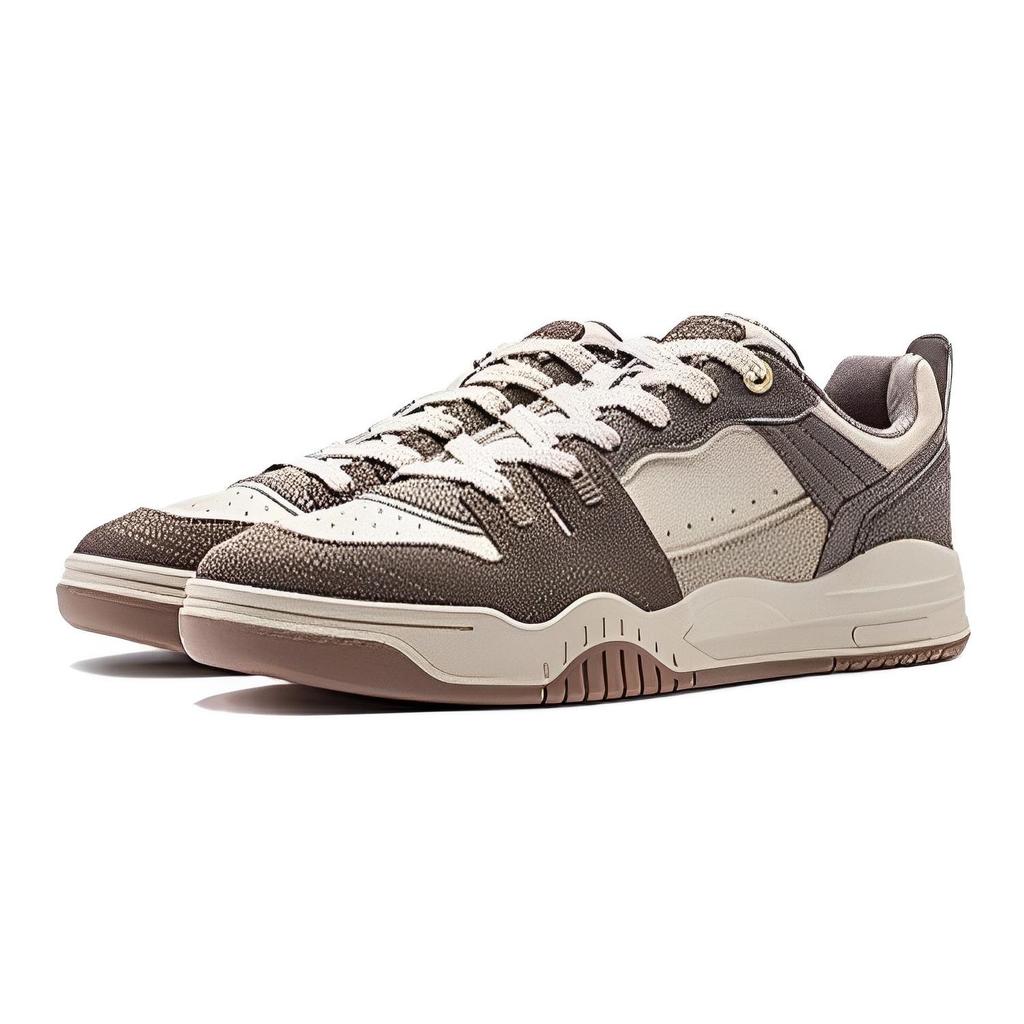 Li Ning Jiangyue Non slip Lightweight Low top Skateboard Shoes Men's Taupe AGCT293-3