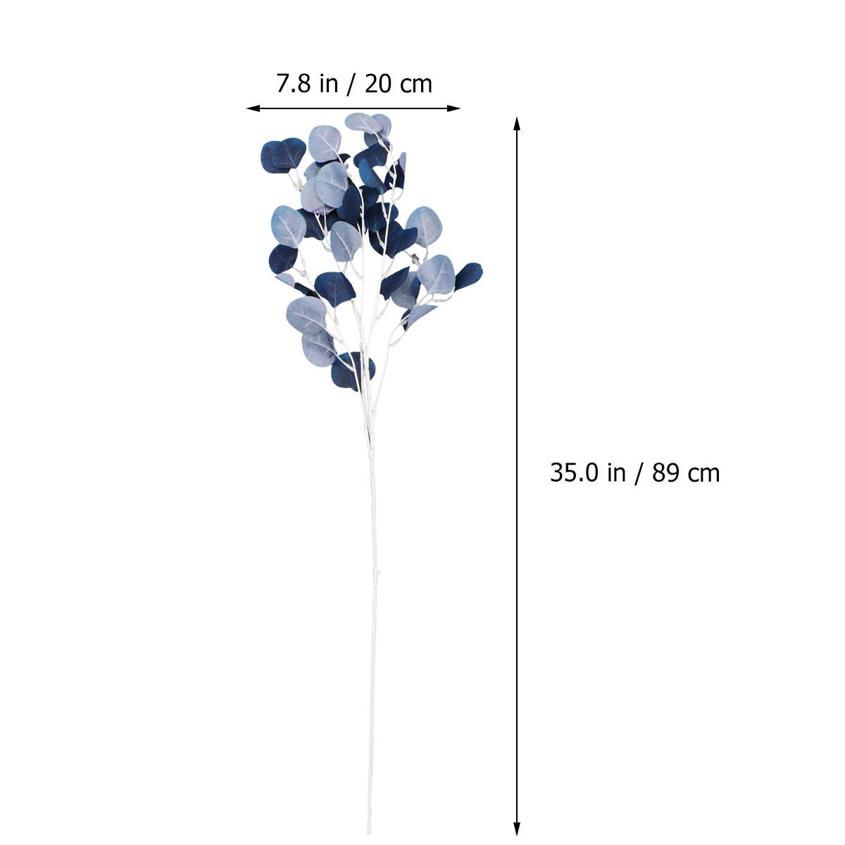 

2 шт. Реалистичные Тканевые Листья Эвкалипта Искусственное Растение Цветочная Композиция Сельский Праздник Домашний Офис Автомобильный Декор Листья Эвкалипта синий