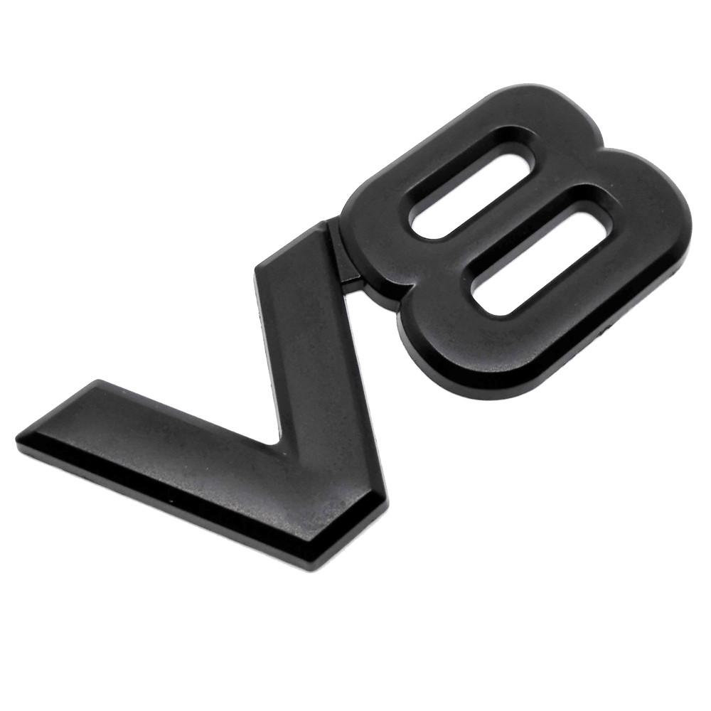 Buy Modified Letter V6 V8 Metal Car Sticker Auto Front Grille Emblem ...