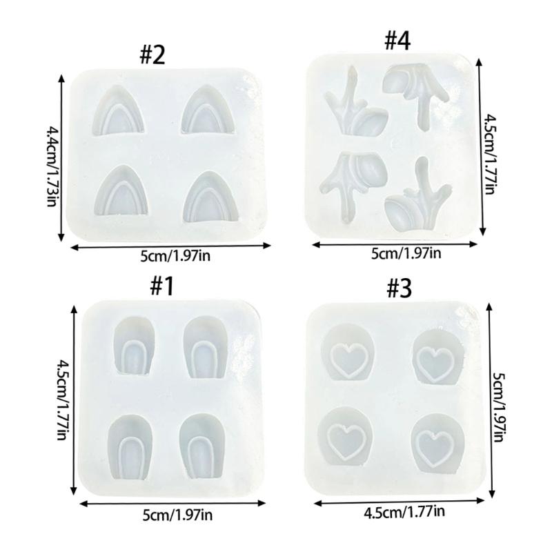 Mini Ear Shaped Silicone Molds With High Accuracy Detailing For Crafts