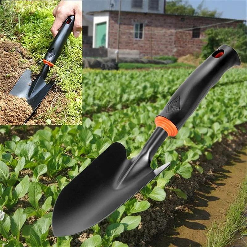 Soft Rubber Non-Slip Handle Garden Shovel for Transplanting Weeding Moving & Leveling Digging And Planting Hand Shovel