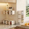 No Punch Spice Storage Rack Wall-Mounted Kitchen Seasoning Jar Easy Installation Salt Jars  Cooking