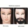 100% Human Hair Beard Black Brown Lace Mesh Beard Shallow Short Realistic Fake Moustache For Men Makeup Facial Hair Hand Made