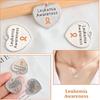 WANDIC Ribbon Silvery Heart Shaped Pendants, 20Pcs Cancer Awareness Alloy Charms for Jewelry Making Public Benefit Activities