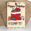 92MF Stylish Christmas Money Clip Creative Wood Money Holder Tree Decorative Pendant Ornament for Cards and Currency