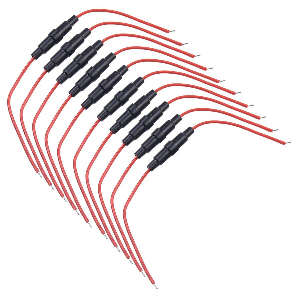 Secure 10PCS Inline Fuse Holder FastBlow Screw Type 20AWG Wire Watertight Design Protect Electrical Equipment