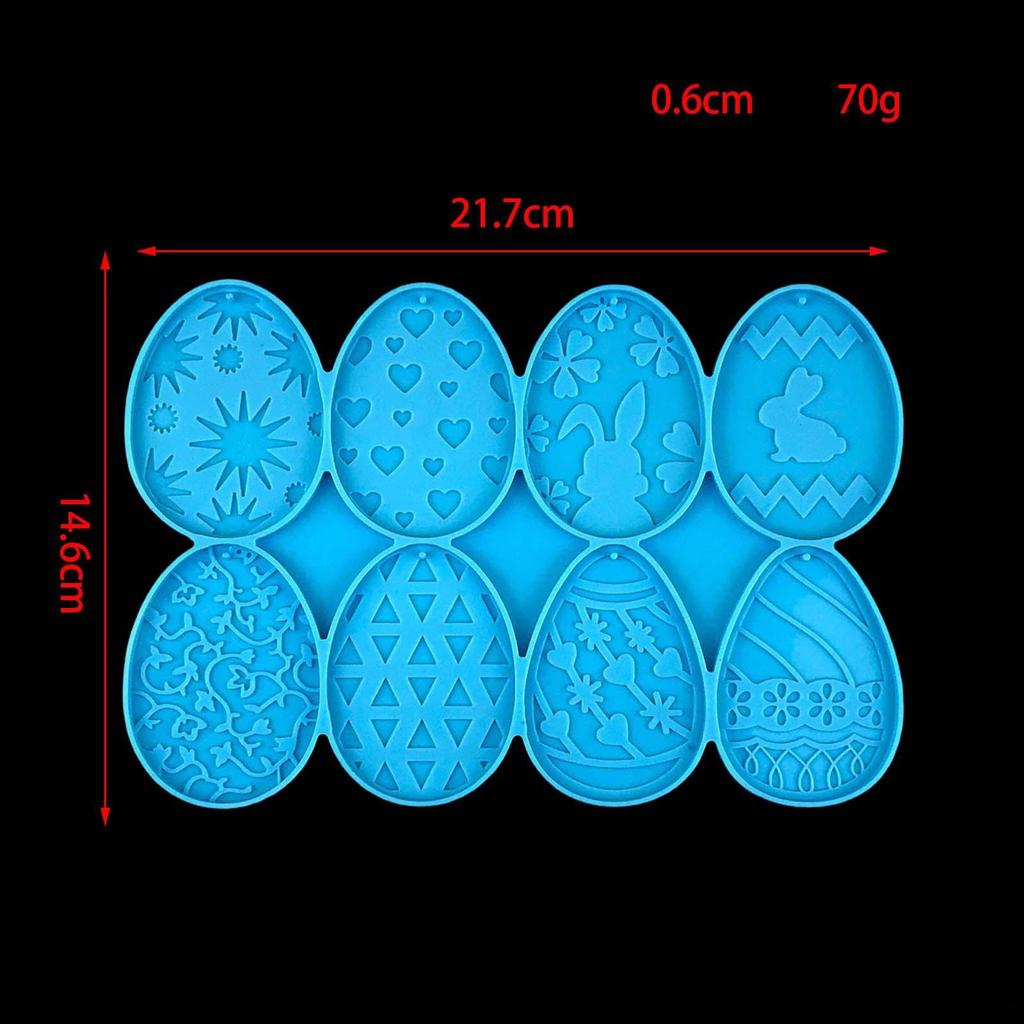 Easter Egg Shape Silicone Key Pendant Model Resin Casting DIY Crafts Handcraft