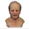Maschere di personaggi realistiche in silicone: maschera da vecchio, maschera da vecchio calvo, maschera da vecchia che fuma, maschera da vecchio dai capelli neri