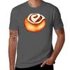 Cinnamon Roll Pattern  Pink Tshirt Independence Day Short Sleeve Tshirt