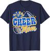 Blue and Gold Cheer Mom Team Game Day Football Cheerleader Unisex T-Shirt