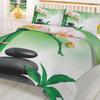 Zen Stones Orchids Flower Green Bamboo Duvet Cover With Pillow Case Custom 3pcs Bedding Set Quilt Cover Double Bed Home Textile
