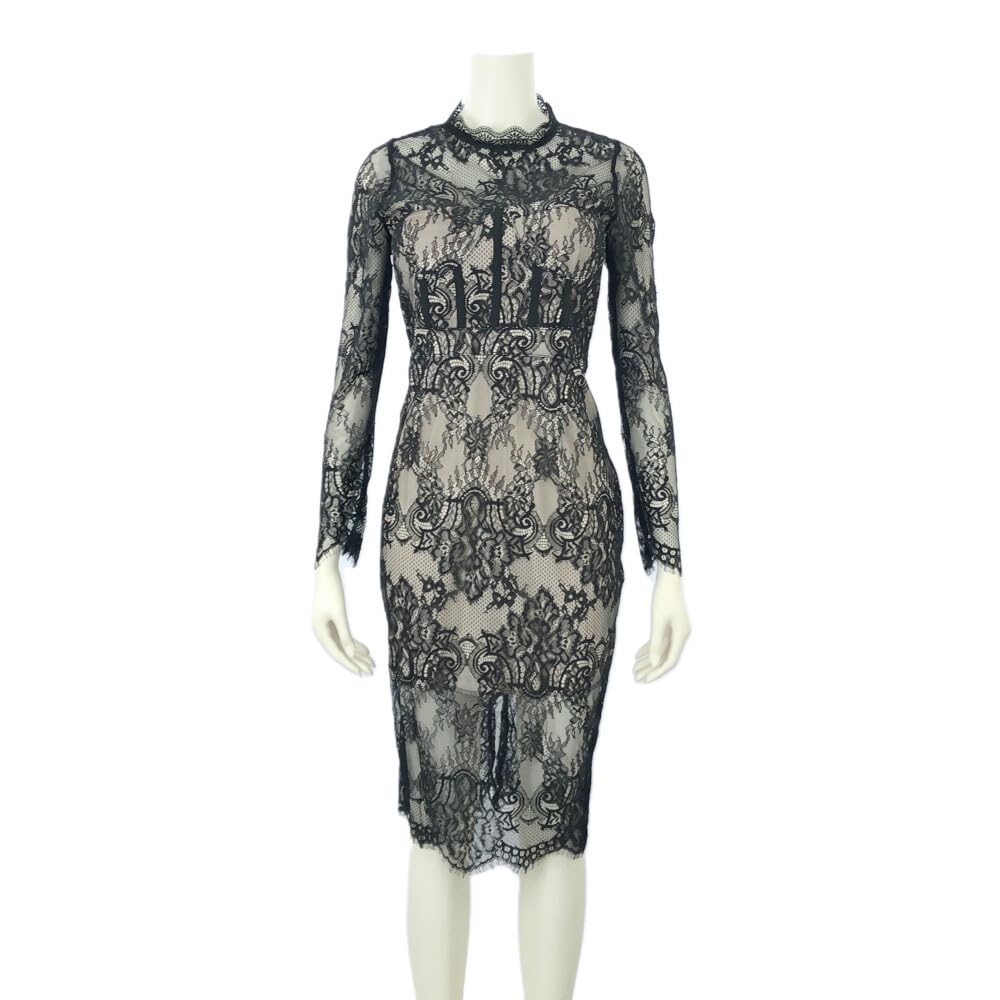 GRAXIA Cabaret Midi Tight Perfect for Hostess Long Bustier Sheer Size Small Dress, Dress, Dress, Hostesses, Clubs, Lounges, Sleeves, Style, Lace,