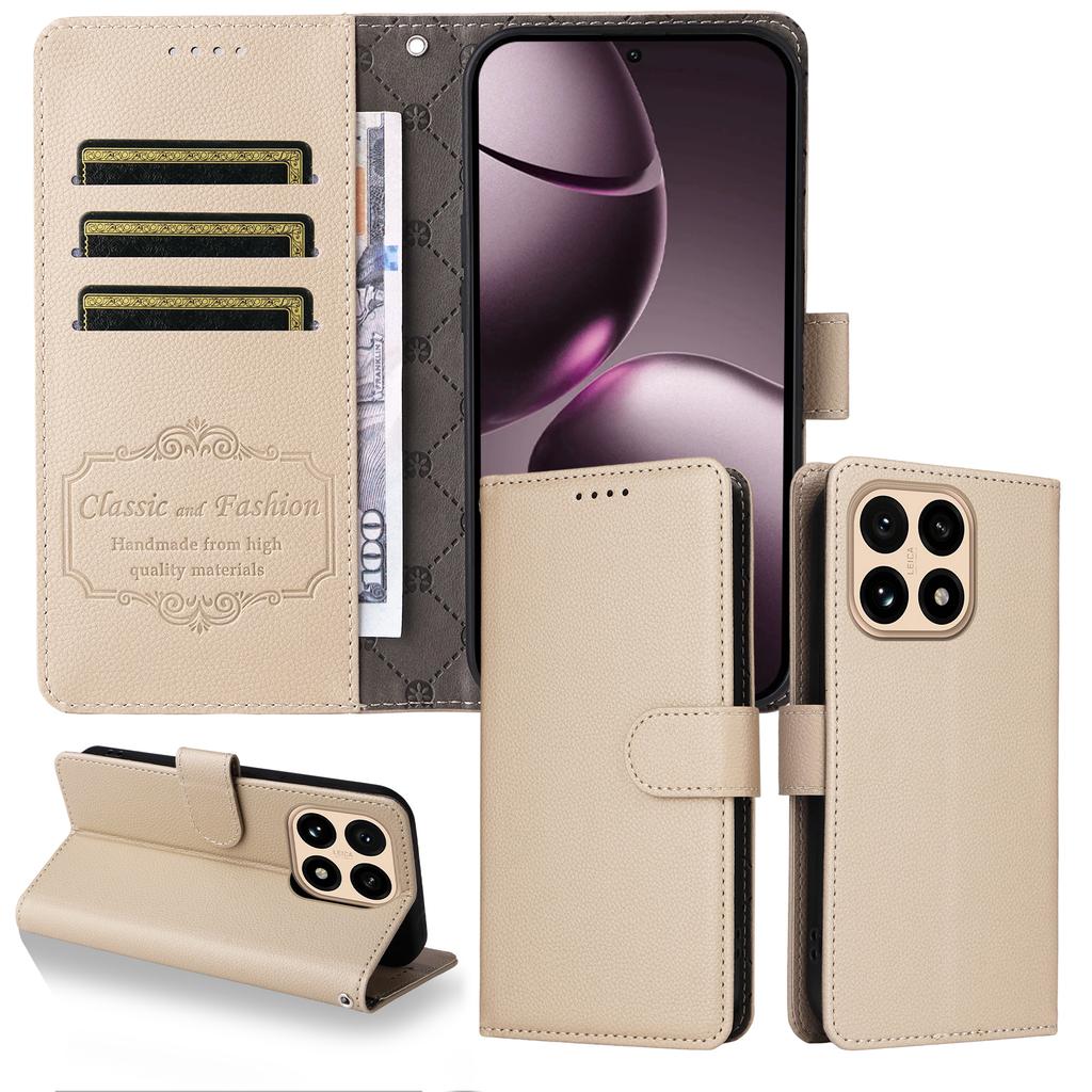 For Xiaomi 15T Case RFID Blocking 3 Card Slots PU Leather Phone Cover with Wrist Strap