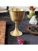 Y3NA Ritual Cup Altar Goblet Wicca Gold Plating Brass Ceremony Moon Divination Astrological Tool Witchcraft Prop Supplies