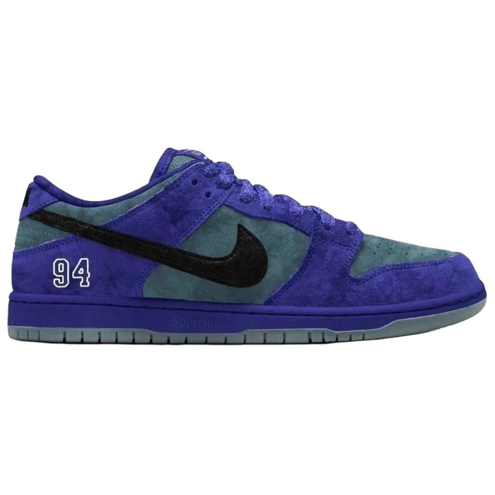 Nike Supreme x Dunk Low SB Ink Unisex Sneakers Purple Iron-Grey Black HQ8487-500