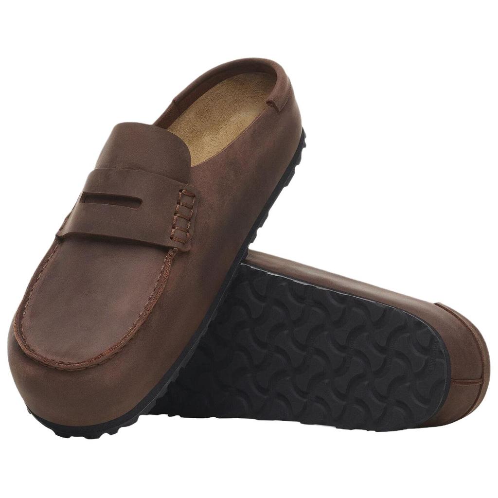Birkenstock Naples 2.0 Fashion Trend Half Slippers Breathable EVA Closed Toe Sandals Unisex slippers Brown 1029617