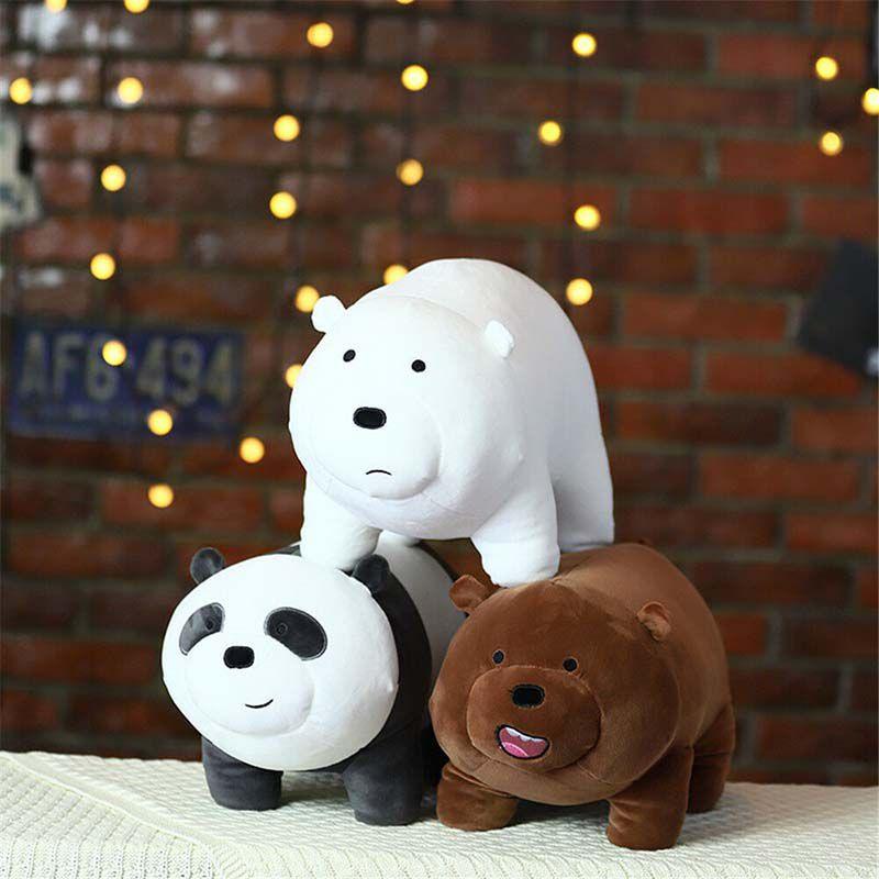 Charming We Bare Bears Ice Bear Plush Toy Super Soft Stuffed Doll For Kids