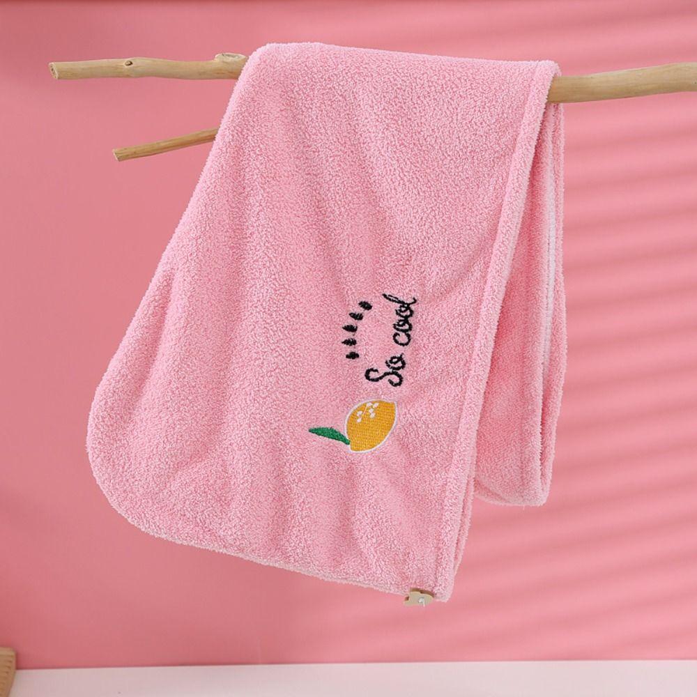 Embroidery Style Quickly Dry Hair Hat Soft Girls Cute Hair Towel Hair Care
