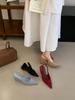 Women's Suede Closed Toe Wedge Heel Open Back Spring French Style Sandals - Perfect for Daily Wear
