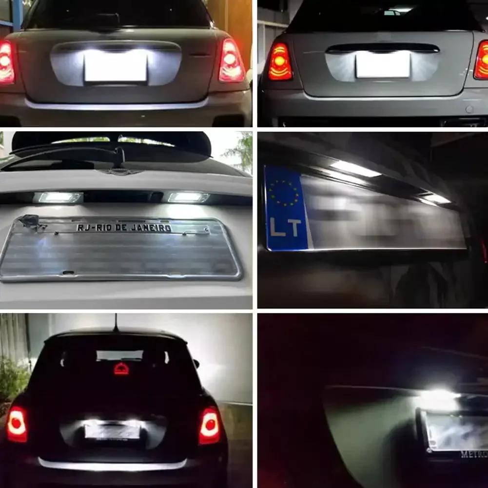 For Mini Cooper R56 R57 R58 R59 R50 R52 R53 2007-2015 LED License Plate Light White Car Number Lamp Error Free Canbus