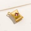 Gold Retention Micro-inlaid Diamond Charm Pendants: Star, Moon, Heart & Water Drop Designs
