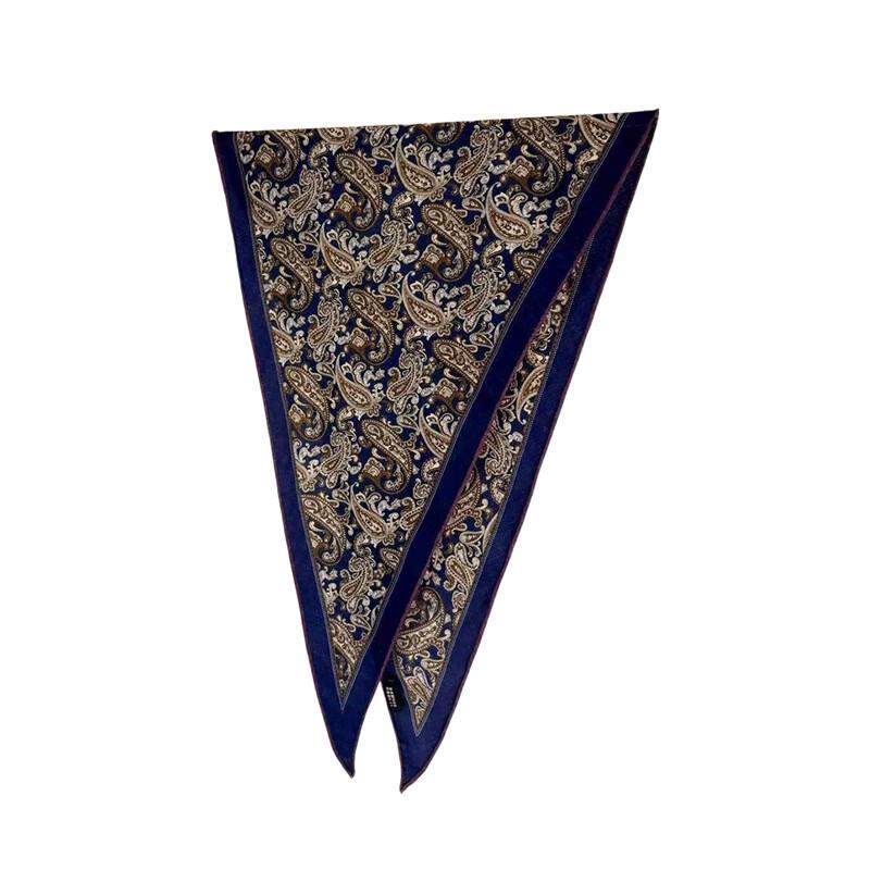 NINA SOLOR Soft Silk Wool Blend Paisley Scarf