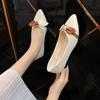 Woman Flats White Slip-on Pointed Toe Office Moccasins Shoes for Women Chic Point with Discount High Quality Fashion Summer 2025