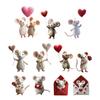 Handmade Felt Mouse Plush Toy Cute Animal Ornament Soft Charming Home Decor Unique Gift for Collectors