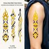 Chinese Style Waterproof Phoenix & Koi Tattoo Sticker - Long-lasting, Aesthetic Dunhuang Design for Arm & Collarbone
