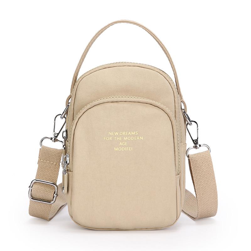 

Многослойная сумка для мобильного телефона Женская сумка через плечо Нейлоновая маленькая сумка хаки