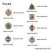 7 Pcs Red Green Meteor Hammer Metal Dice Solid Metal Polyhedral Dice Set Suitable For Role-Playing Dice PropBoard Game Gift