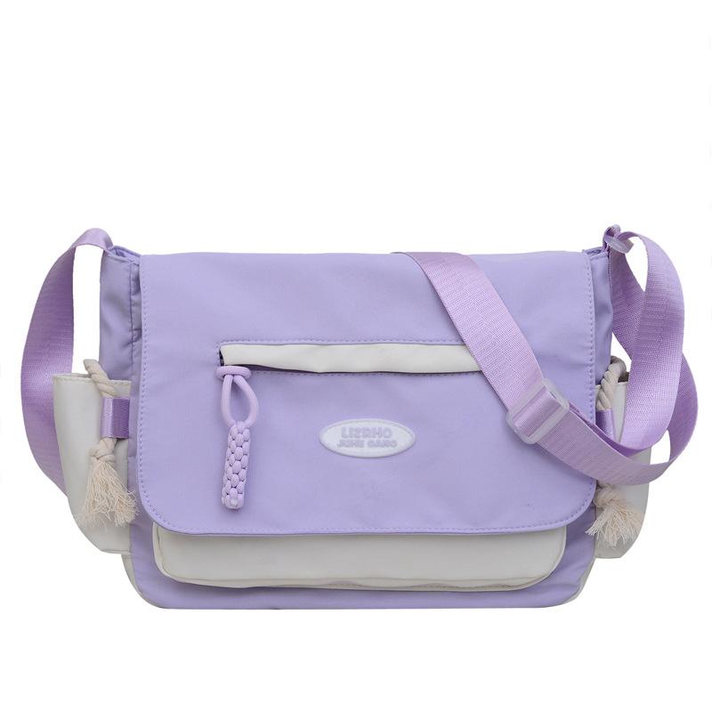 Fashionable and versatile, trendy retro crossbody bag, women's casual shoulder bag, student large capacity mailman bag