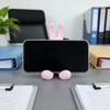 Cute Rabbit Phone Holder 3D Printed Ornament, Soft And Cute Decoration, Stable And Non-Slip Support for Mobile Phones