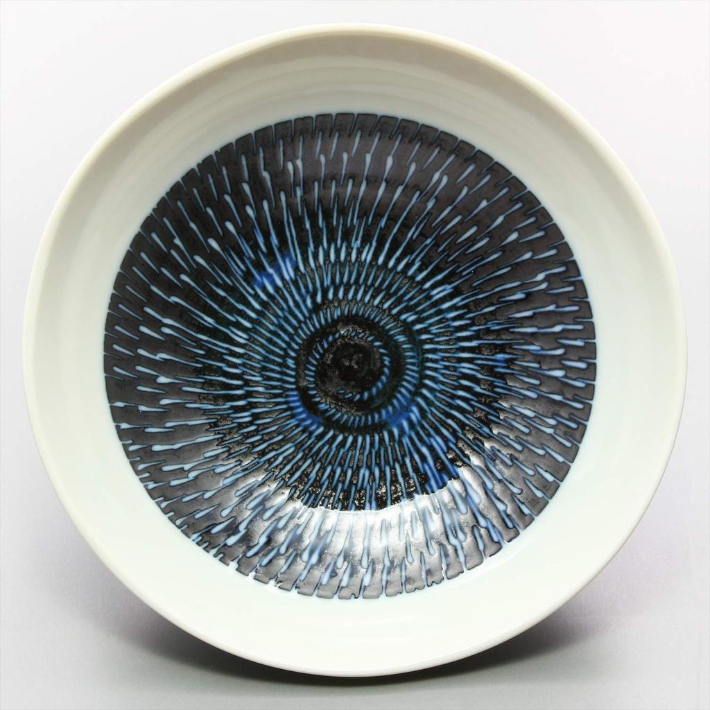 Ichikyu Mino Ware Indigo 17cm Diameter X 5cm Microwave and Dishwasher Made In Bowl, Blue, Approx. Height, Lightweight, Safe, Japan, 133-60207