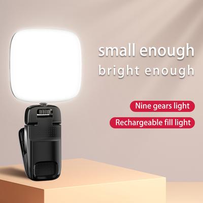 Selfie Light Clip-on LED Light Adjustable for Phone Tablet 2500-6000K Photography Accessories Makeup Zoom Video Conference