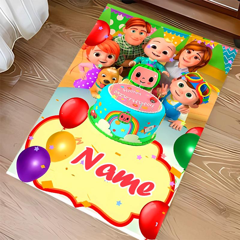 Custom personalization CoComelon - Dance Party Print Area Rug - Soft, Washable Non-Slip Indoor Mat,Living Room,Home&Office Decorative Rug