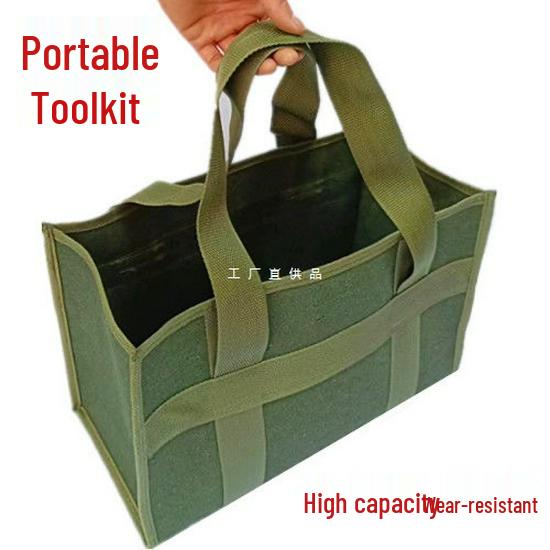 Canvas Tool Bag for Automotive Maintenance & Electrician Repairs - Durable Handheld Storage Pouch