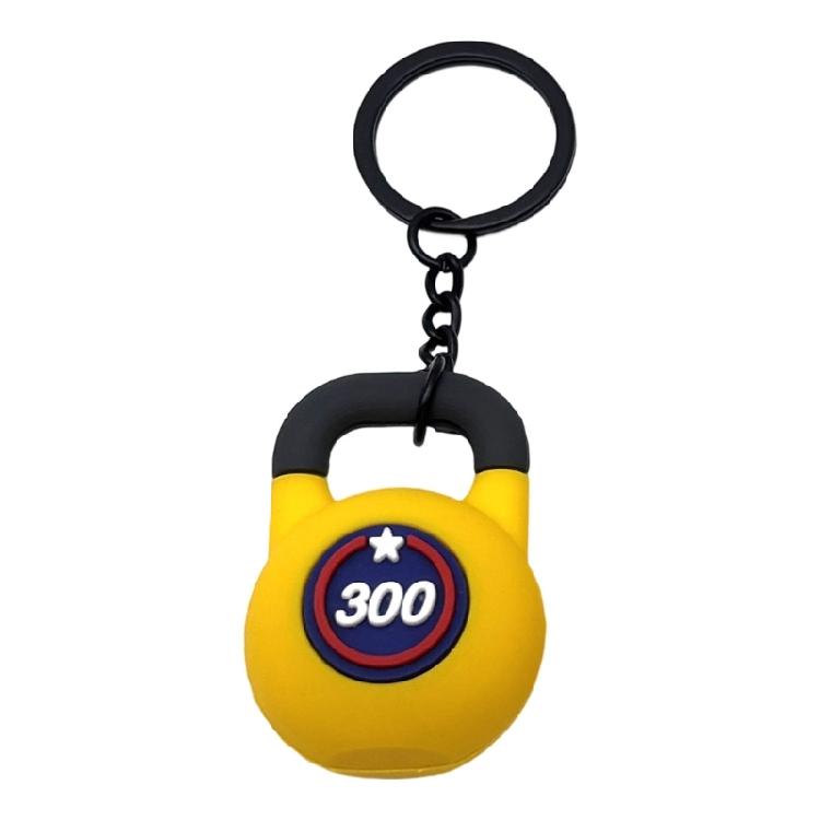Fashionable Mini Kettlebell Keychain Sturdy Rubber Backpack Charm Lightweight Key Holder For Outdoor Use